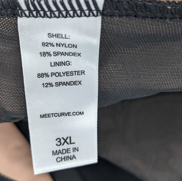 MeetCurve Black Sexy Lace Plunge One Piece Plus Size Swimsuit 3XL - Picture 2 of 7